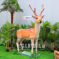Lebensechtes anima tro nisches Sika-Hirsch modell mit realistischer Soundeffekt-Fernbedienung für die Landschafts dekoration des Schul zoo Safari Park