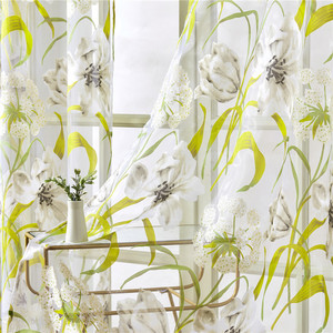 Voile <span class=keywords><strong>Imprimé</strong></span> Décoration De Fenêtre Tissu Rideau <span class=keywords><strong>Voilage</strong></span>//Offre Spéciale Directe D'usine Fleur Tropicale Polyester Fenêtre Plate - Product Image 3