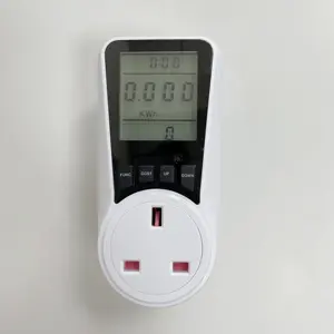 Digital household Volt Wattmeter Power monitor Analyzer billing UK Socket Plug In Kwh Power Watt Energy Meter With Backlight