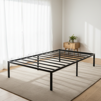 Sommier en acier moderne, portable, facile à monter, robuste, résistant au bruit, capacité de 450 kg, pour chambre à coucher, hôtel, hôpital