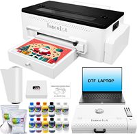 Imprimante DTF de bureau Lancelot L1800 A3, pack complet, équipée d'un ordinateur portable et d'un four, machine d'impression par transfert thermique pour vêtements et t-shirts