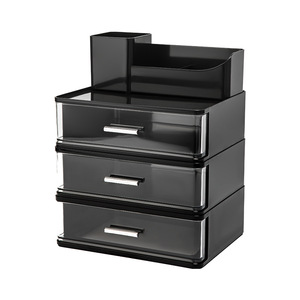 Desktop Storage <b>Box</b> For Cosmetics <b>Makeup</b> Brushes Drawer Style Multi Layer Organizer With Transparent Drawers Stackable Cabinet - Product Image 5