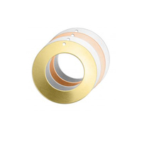 Jengdong — étiquettes métalliques en acier inoxydable, personnalisées, plaque ronde en laiton, pièces de monnaie en laiton, brosse de polissage, ronde