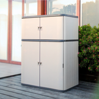 Meubles en plastique en stock : Armoire de salle à manger, armoire de cuisine, casier de gym, armoire de rangement extérieure, facilement assemblable