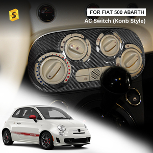 Interrupteur AC d'accessoires intérieurs en Fiber de carbone véritable <span class=keywords><strong>ES</strong></span> Carbon pour <span class=keywords><strong>Fiat</strong></span> <span class=keywords><strong>500</strong></span> Abarth - Product Image 3
