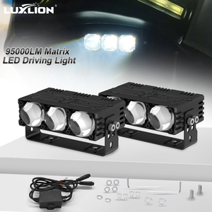 Foco LED Externo Luxlion de 3 Lentes para Motocicleta, Bombilla Grande Súper Brillante, Faros Delanteros para Pedales, <span class=keywords><strong>Triciclo</strong></span>, Pavimento, Luz Potente - Product Image 1