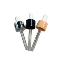 Flacon de bouteille PET en plastique à vis d'huile essentielle cosmétique verte de 45ml avec bouchon compte-gouttes en plastique