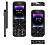 Teléfono Plegable I18 Pro 2G GSM Doble SIM, Grabación de Llamadas, Marcación Rápida, Radio FM, Teléfono Móvil Pequeño Tipo Flip, Dispositivo con Función Tipo C