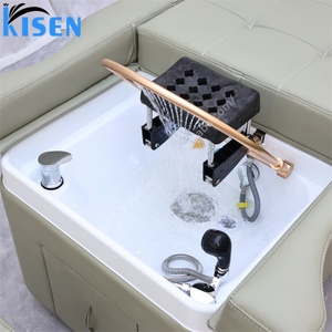KISEN Fauteuil de lavage et de massage japonais pour spa capillaire, lit de salon de beauté avec bassin pour les pieds, lit de spa capillaire électrique avec pédicure - Product Image 3