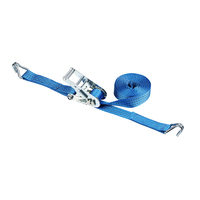 Sangle d'arrimage à cliquet en polyester robuste personnalisée OEM, rétractable automatiquement, avec crochets double-J, 1500daN WLL