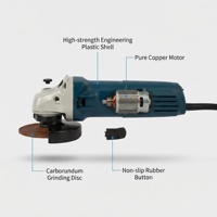Mini-meuleuse d'angle électrique filaire légère de 670 W pour usage domestique