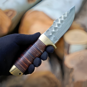 Cuchillo de Supervivencia de 9 Pulgadas Hecho a Mano en Acero al Carbono con Mango de Madera y Funda de Cuero |   Regalo perfecto para él - Product Image 2