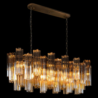 Lustre moderne de luxe haut de gamme, lampe suspendue pour plafond haut, décoration pour salon, salle à manger, maison, luminaire suspendu en verre