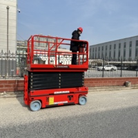 Plateforme de travail en hauteur compacte et étroite, alimentée par batterie, pour opérations en entrepôt intérieur (4M, 6M, 8M, 10M, 12M, 14M)