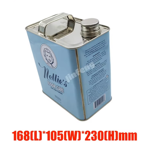 Nouvelle boîte de conditionnement métallique rectangulaire vide pour produits d'entretien des sols, gel douche, shampoing, en acier inoxydable, avec couvercle à vis - Product Image 2