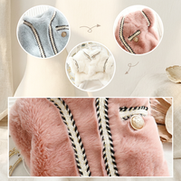 Vente en gros de manteaux en fausse fourrure pour chiens et chats, en coton et polyester, style classique, doux et chauds pour l'hiver, pour chiots et petits chiens, vente directe d'usine OEM