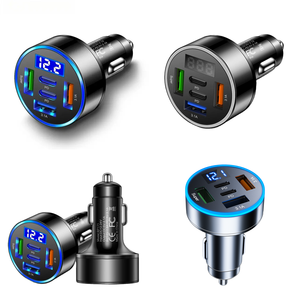 Prodotti di Tendenza 2026 Nuovi Arrivi Caricabatterie USB per Auto 5 in 1 con Display di Tensione, <span class=keywords><strong>2</strong></span> Porte Type <span class=keywords><strong>C</strong></span> e Tre USB A per Ricarica Rapida Multipla - Product Image 1