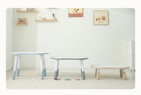 Ensemble table et chaise en plastique en forme d'arachide, bureau d'apprentissage réglable en hauteur pour bébé, maternelle, moderne et minimaliste