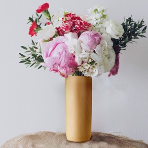 Vaso <span class=keywords><strong>in</strong></span> <span class=keywords><strong>legno</strong></span> di bambù naturale vaso di fiori decorativi bouquet porta pennelli Multi-funzionale portaoggetti porta spazzolino da denti - Product Image 5