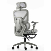 Chaise de bureau ergonomique de luxe pour cadres, dossier haut en maille véritable, inclinable et pivotante, pour bureau à domicile