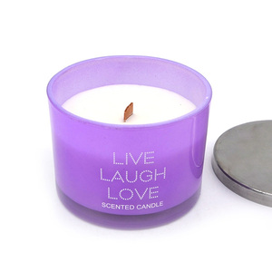 A06PZ Ecológico Uso en el hogar Recuerdo Pulido Serigrafía Logo Vidrio Perfumado <span class=keywords><strong>Cera</strong></span> <span class=keywords><strong>de</strong></span> abejas Velas Tarro con tapa <span class=keywords><strong>de</strong></span> metal - Product Image 1