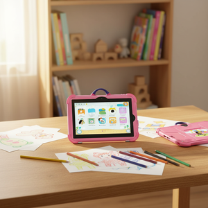 Tableta infantil de 7 pulgadas, sistema Android, con soporte de mano, funda de seguridad para niños, Google Play Store, control parental, <span class=keywords><strong>color</strong></span> morado. - Product Image 5