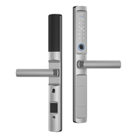 Cerradura Inteligente de Alta Calidad Ttlock Tuya de Aluminio con Huella Dactilar, Código, Tarjeta y Llave para Puerta Corredera Abatible