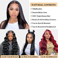 Lots de Cheveux Naturels Double Drawn Vietnamiens Lisses Comme des Baguettes 100% Cheveux Humains Non Traités 30'' Extensions de Cheveux Vierges