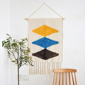 Bohème <span class=keywords><strong>Vintage</strong></span> esthétique macramé coton gland à la main tenture murale <span class=keywords><strong>tapisserie</strong></span> pour la maison salon Boho décor Art décoration - Product Image 4