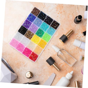 Resin Flatback Rhinestones Kit Colorful <b>Glitter</b> Glue on Loose Stones for Nail Art <b>Bags</b> Garments Shoes - Product Image 5