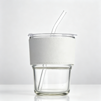 Gobelets en verre imprimés en gros, tasses cadeaux souvenirs, petits objets promotionnels, mugs à eau avec paille, verres à double ouverture pour le marché Internet
