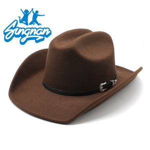 Chapeau de <span class=keywords><strong>cowboy</strong></span> occidental de style européen américain en polyester/coton unisexe, mode estivale, dessus plat, design ethnique tibétain - Product Image 4