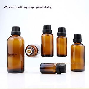 Essence Oil <b>Bottles</b> 5ml-100ml Brown Glass Classic Fashion Design Model C014 with <b>Dropper</b> - Product Image 2