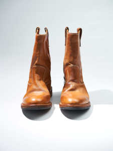 <strong>Women's</strong> Maillard Western <strong>Boots</strong> Italian Horsehide Vintage Washed Handmade V-Cut Ankle Block Heel Autumn Winter <strong>Genuine</strong> <strong>Leather</strong> - Product Image 4