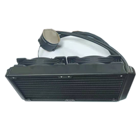 Refroidisseur d'eau pour processeur 240 mm avec ventilateur RGB PWM 4 broches, écran LCD, refroidisseur liquide AIO pour processeur d'ordinateur, compatible AM2 AM3 LGA 115X, pour PC de jeu