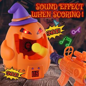 Bechotoy Halloween Pumpkin Jouets interactifs pour enfants Jouets de tir en EVA Armes Jouet pistolet à air comprimé en mousse avec cible - Product Image 2