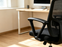 Accoudoir de chaise de bureau triangulaire noir creux en PU, support en plastique PP durable, pièces de rechange pour chaise de bureau pivotante ou chaise de travail informatique