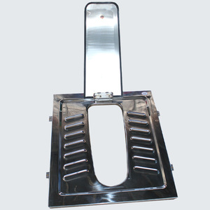 Inodoro de Acero Inoxidable Changwang con Tapa Abatible, Diseño Integrado para Uso Público Rural - Product Image 1