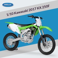 Welly 1:10 2017 Kawasaki KX 250F Modèle de moto en alliage métallique moulé sous pression pour collectionneurs, cadeau, vente en gros