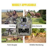 Caméra de chasse extérieure pour sentiers de faune, sans flash, double capteur, vision nocturne FHD 1080P, double objectif CMOS, étanche IP67, 30MP