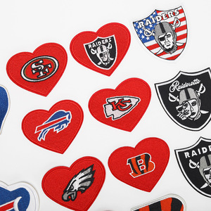 Gros Broderie Nfl Game Day Team Iron On Raider Designer Patches Marques Célèbres Football Club Logo Football Shirt Patches - Product Image 4
