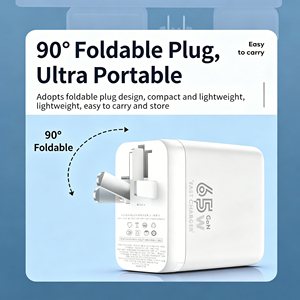 <span class=keywords><strong>Cargador</strong></span> Rápido GaN de 65W, PD 3.0, QC 3.0, Plegable, Enchufe para EE. UU., UE y Reino Unido, Ultraportátil, para MacBook, <span class=keywords><strong>iPhone</strong></span> 15 Pro, Samsung S24, <span class=keywords><strong>Cargador</strong></span> de Pared USB C - Product Image 4