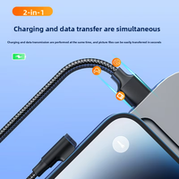 Kabel Tipe-C 90 Derajat Grosir, Pengisian Cepat 6A, 1m/2m/3m, Jalinan Nilon, Konduktor Tembaga Murni, Bersertifikasi CE, Transfer Data