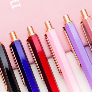 Hexagonal Metal Ballpoint <b>Pen</b> with Customized logo Office Stationery Gift <b>Pen</b> Advertising Metal <b>Pen</b> Wholesale - Product Image 2