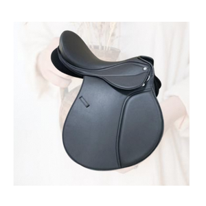 Selle de saut synthétique haut de gamme avec un style classique à double rabat, siège rembourré doux, arbre réglable, composants d'équitation - Product Image 5