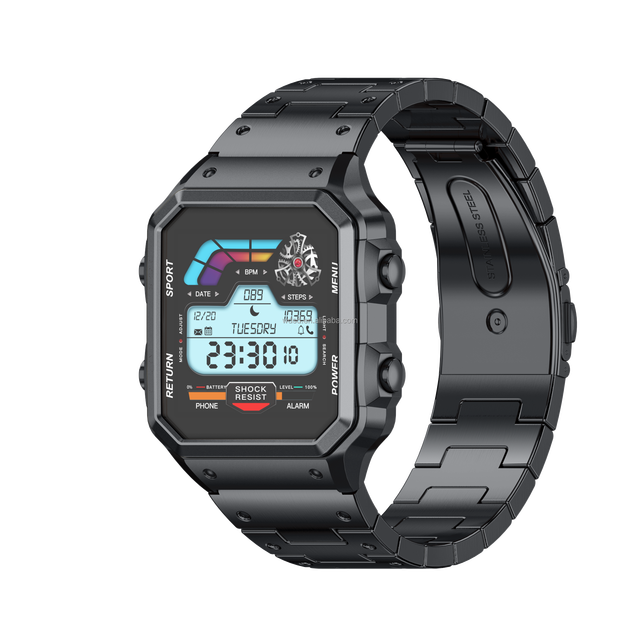 Wedtserha Luxury Fitness Smartwatch 1.54 Inch Alloy Steel Strap Answer Call Large Screen for Women Men Smart Watch BT