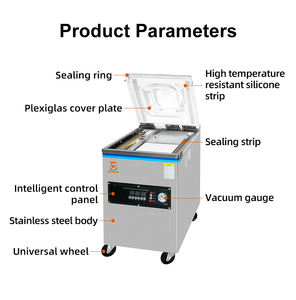 DZ400 all'ingrosso industriale cibo cotto di carne di pollo pesce salsicce di calore sigillante a camera singola macchina confezionatrice sottovuoto - Product Image 2