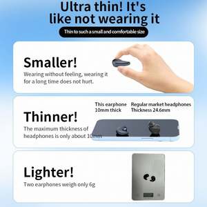 YYK 790 TWS Auriculares Mini Auriculares de música Auriculares estéreo con cancelación de ruido para dormir Auriculares internos inalámbricos - Product Image 6