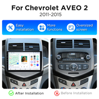 Radio para Auto Junsun de 9 Pulgadas con Android Carplay y Resolución de 1280*720 para Chevrolet Aveo 2 Sonic T300 2011-2015, Sistema de Navegación GPS para Auto, Autoradio