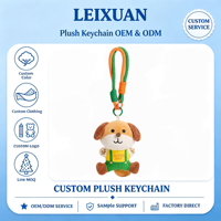 Porte-clés chien de dessin animé avec oreilles tombantes et broderie de patte, sangle en corde bicolore, accessoires mignons pour sac à main et sac à dos